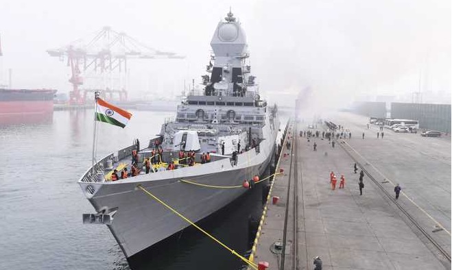 Two Indian warships arrive in Busan